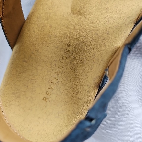Revitalign Orthotic Suede Hook And Loop Sandal-Blue-Size 9B NEW-A687172 - Picture 6 of 8